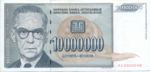 Yugoslavia, 10,000,000 Dinar, P-0122