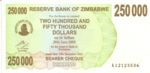 Zimbabwe, 250,000 Dollar, P-0050