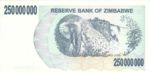 Zimbabwe, 250,000,000 Dollar, P-0059
