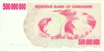 Zimbabwe, 500,000,000 Dollar, P-0060
