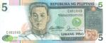 Philippines, 5 Peso, P-0168a