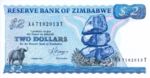 Zimbabwe, 2 Dollar, P-0001b