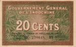 French Indochina, 20 Cent, P-0086c