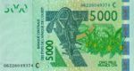 West African States, 5,000 Franc, P-0317CNew