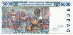 West African States, 5,000 Franc, P-0413Dc