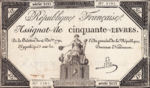 France, 50 Livre, A-0072 Sign.2