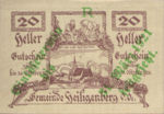 Austria, 20 Heller, FS 361SS1