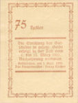 Austria, 75 Heller, FS 196III