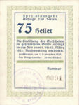Austria, 75 Heller, FS 196IIL