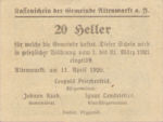 Austria, 20 Heller, FS 30