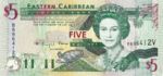 East Caribbean States, 5 Dollar, P-0031v