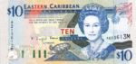 East Caribbean States, 10 Dollar, P-0032m