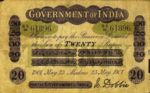 India, 20 Rupee, A-0011NL