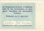 Austria, 20 Heller, FS 827Ia