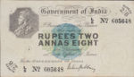 India, 2/8 Rupee/Anna, P-0002v5