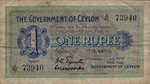 Ceylon, 1 Rupee, P-0016b