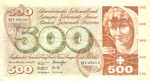 Switzerland, 500 Franc, P-0051k Sign.43