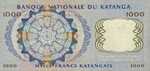 Katanga, 1,000 Franc, P-0014a
