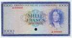 Luxembourg, 1,000 Franc, P-0052Bs