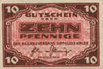 Germany, 10 Pfennig, D22.2a