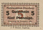 Germany, 5 Pfennig, E2.3a