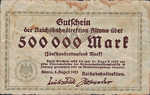 Germany, 500,000 Mark, S-1111,80c