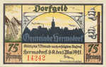 Germany, 75 Pfennig, 600.1
