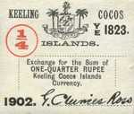 Keeling and Cocos Islands, 1/4 Rupee, S-0124