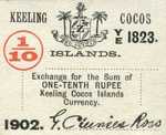 Keeling and Cocos Islands, 1/10 Rupee, S-0123
