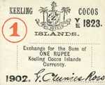 Keeling and Cocos Islands, 1 Rupee, S-0126