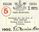 Keeling and Cocos Islands, 5 Rupee, S-0128