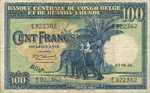 Belgian Congo, 100 Franc, P-0025a