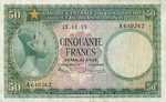 Belgian Congo, 50 Franc, P-0027a