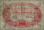 Martinique, 5 Franc, P-0006A,K. 302f