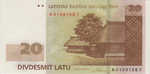 Latvia, 20 Lats, P55b