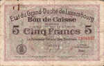 Luxembourg, 5 Franc, P-0029b