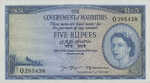 Mauritius, 5 Rupee, P-0027 Sign. 5
