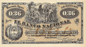 Argentina, 0.36 Centavos Fuertes, S664a