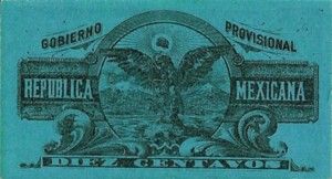 Mexico, 10 Centavo, S698 blue
