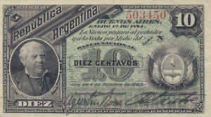 Argentina, 10 Centavo, P6 Sign.1
