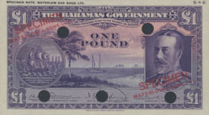 Bahamas, 1 Pound, P7ct, BG B7t