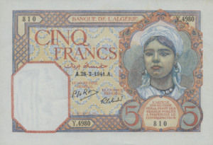 Algeria, 5 Franc, P77b