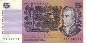 Australia, 5 Dollar, P44c
