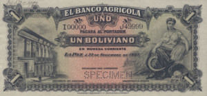 Bolivia, 1 Boliviano, S101s