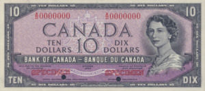 Canada, 10 Dollar, P69s, BOC B32s
