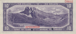 Canada, 10 Dollar, P69s, BOC B32s
