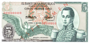 Colombia, 5 Peso Oro, P406s