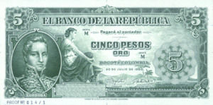 Colombia, 5 Peso Oro, P405p