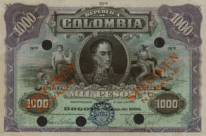 Colombia, 1,000 Peso, P316s