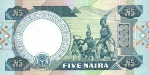 Nigeria, 5 Naira, P20a